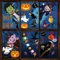Moxled Halloween Deko Fensteraufkleber, Kürbis Spinnennetz Fledermaus Fensterbilder, 9 Blätte Halloween Fenster Tür Aufkleber, 55Pcs Geister Vampir Hexe Wandaufkleber für Kinderzimmer Halloween Party