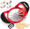 SCHVUBENR 4.72 Inch Large Apple Slicer with 12 Blades - Professional Apple Cutter - Stainless Steel Apple Corer - Sharp Apple Slicer and Corer - Apple Tool - Dishwasher Safe(Red)