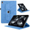 TEDTIKJT Tabletas Funda Compatible iPad 10th Gen 10.9 2022/ iPad 11th Gen 11 2025 Funda PU Cuero Protectora 360°Carcasa Giratoria de Soporte ángulo Múltiple con Auto-Sueño/Estela, Azul Árboles