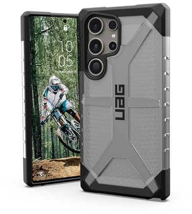 URBAN ARMOR GEAR Plasma Case Samsung Galaxy S24 Ultra Hülle [Designed for Samsung Zertifiziert, Wireless Charging kompatibles Cover, Sturzfeste Handyhülle] Ice (transparent)