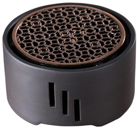 Milisten Japanese Style Stainless Steel Teapot Warmer Base Hollow Design Non-Slip Bottom Tea Heater for Home Office Tea House