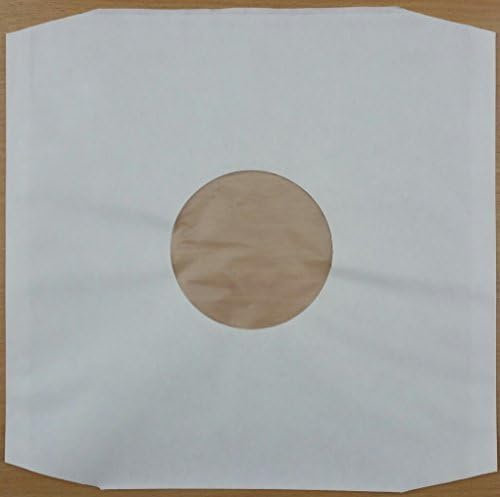 Vision Media® 12'' White Vinyl Polylined inner sleeves - Record Inners - Vinyl Sleeves - LP PolyLiners x 25pcs