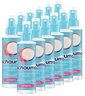 Schauma Sprühpflege Feuchtigkeit & Glanz (12x 200 ml), Sprühspülung hilft, das Haar zu entwirren, Spülung mit bis zu 230 °C Hitzeschutz, Haarspülung für weiches, glänzendes Haar