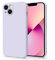 AK Funda para iPhone 13,Funda de Liquida Silicona con Forro de Microfibra Suave para iPhone 13(Hierba Morada)