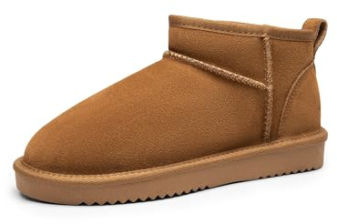 DREAM PAIRS FuzzyClassic Mini Stivale Stivali da Neve Donna Impermeabili Stivali Invernali Calda Stivali da Neve Antiscivolo Stivali Invernali,Size 37,Castagna,SDSB2405W