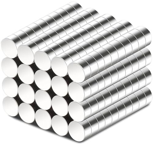 200 Stücke Neodym Magnete Extra Stark, 2x1mm Klein Rund, für Magnettafel, Pinnwand, Kühlschrank, Handwerk, Whiteboard