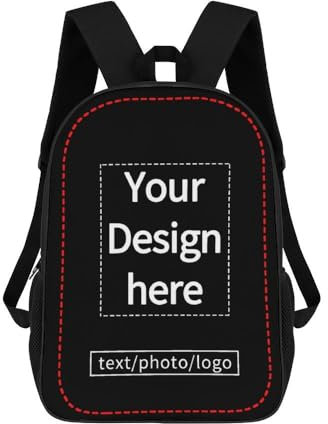 RoPox Personalisierter Foto-Rucksack, Personalisierbar mit Ihrem Eigenen Rucksack, Fügen Bild,Logo oder Text hinzu, Freizeitrucksack Wanderrucksack, Junior Active,Rucksack für Damen, Herren, Kinder