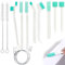 YuCool Small Cleaning Brushes for Household,Diverse Cleaning Brush Set 8 in 1 Detail Cleaning Brush Deep Detail Crevice Cleaner Brush for Small Holes Corner Space Keyboard Bottle-12Pcs