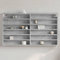 Gecheer Armadietto Vetrina Grigio Cemento 100x8,5x58 cm Multistrato,Vetrina espositiva,Espositore da Parete per Oggetti da Collezione,vetrina espositiva per collezionismo,A847943