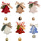 chenxichuzhao 6 Stück Weihnachtsglocken aus Wolle Windspiele Weihnachten Anhänger Weihnachtsdeko Charms Weihnachtsdeko