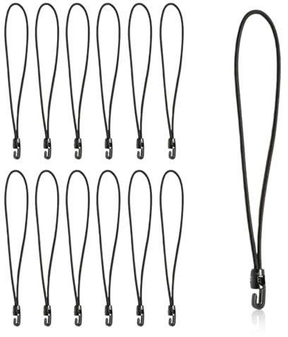 SULIUDAJI 12 Pièces Tendeurs Elastique Avec Crochets Tendeurs De Fixation Tendeur Elastique En Caoutchouc Avec Crochets Corde Élastique Tendeurs De Bâche Pour Bâche De Remorque, Bâche De Camping