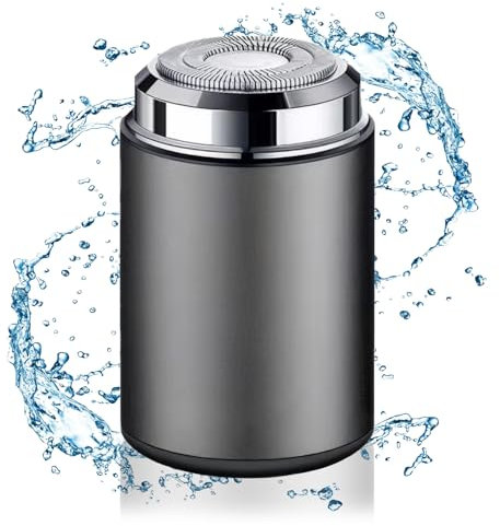 Mini Rasierer Herren,Tragbarer Elektrischer Mini-Rasierer,Mini Portable Electric Shaver,Elektrischer Mini Rasierer,Wasserdicht,USB-Aufladung,Geeignet für Autos,Häuser,Reisen (Silbergrau)
