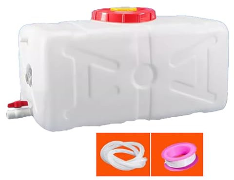 Cubo Agua Para Uso Doméstico 3.3mm Espesor Pared Almacenamiento Agua Fácil Y Conveniente Portable Plastic Water Containers Water Tank Para Vivir Al Aire Libre Sitio Granja RV Camping Agua(Size:50L)