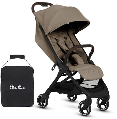 Silver Cross Clic 2 Compact Stroller & Travel Bag, Birth to 22kg, Cobble | For Life on the Go, Our Lightweight, Compact Everyday Stroller, One-Hand, Self-Standing Fold, Travel Bag Included