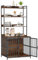 Maxmass Wooden Dog Crate, Furniture Style Pet Cage with Storage Shelves & 2 Lockable Doors, Indoor Dog Kennel Industrial Side Table for Living Room, 80 x 60 x 170cm