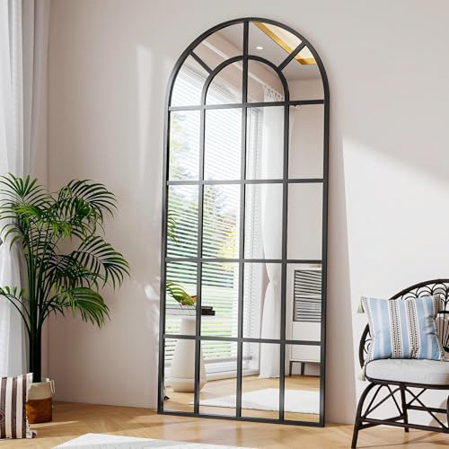 BEAUTYPEAK Großer Standspiegel, Dekorativer Ganzkörperspiegel 165x60 cm | hängend oder lehnend an die Wand, Groß Wandspiegel mit Ständer für Schlafzimmer, Wohnzimmer oder Ankleidezimmer, Home Decor