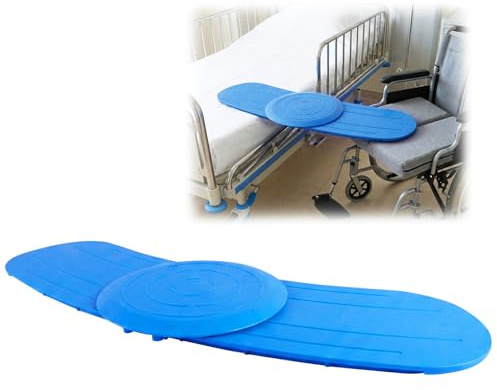 Transferbrett für Rollstuhlfahrer, Patienten-Transferhilfe 90 cm, Rollendurchmesser 30 cm, ABS Kunststoff, Rutschfest, 150 kg Tragkraft, für Rollstuhl, Bett und Pflege