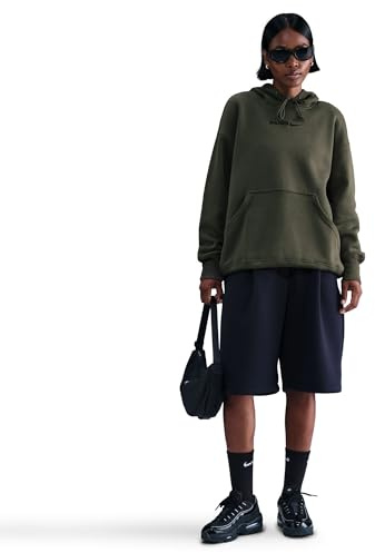 Paris Saint-Germain Phoenix-Fleece Nike Football Oversize-Hoodie Für Damen, Cargo Khaki/Black, HM3136-325, S