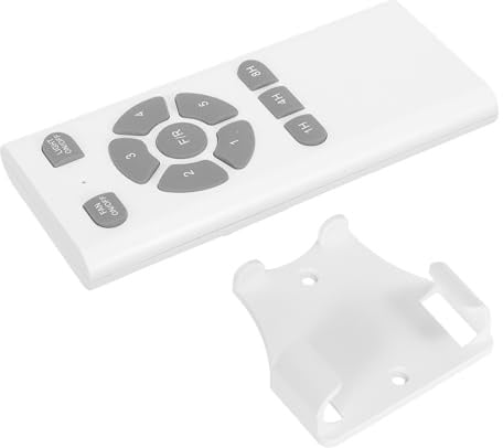 SHINEOFI Telecomando e 5 Velocità per Ventilatore da Soffitto e Lampada Bianco in Plastica con Controllo Luce per Spazi Moderni e Contemporanei