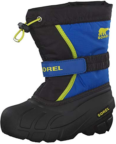 Sorel KIDS FLURRY Schneestiefel für Unisex Baby, Schwarz (Black x Super Blue) - Children, 26 EU