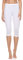 Merry Style Damen Leggings 3/4 aus Baumwolle mit Stretch – Leichte Capri Leggings Damen aus atmungsaktiver, elastischer Baumwolle, ideal für Yoga Sport Freizeit Reisen MS10-199 (Weiß, M)