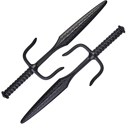 Playwell Martial Arts Schwarzer Kunststoff Polypropylen Elektra Sai Training Daggers - Paar