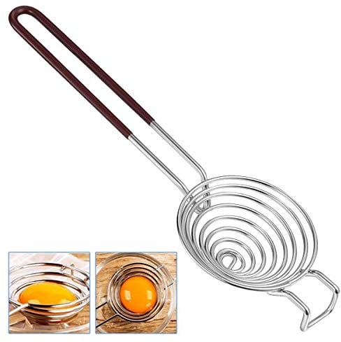 LORESJOY Eidottertrenner,Eiertrenner Edelstahl,Eitrenner,Eigelbtrenner,Eiweiß Trenner Edelstahl Eigelb Trenner Teiler Filter Küchen Hilfsmittel Backen Werkzeug,Eier Trennhilfe,Eidotter-Trenner