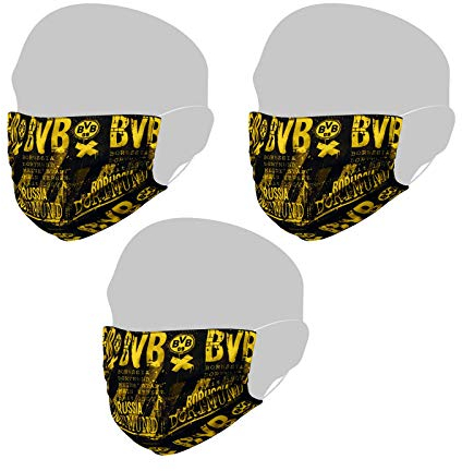 Borussia Dortmund BVB-Design-Maske (3er-Pack) schwarz
