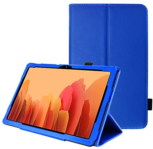 TECHGEAR Custodia in Pelle per Samsung Galaxy Tab A7 10.4 2022/2020 (SM-T500 T503 T505 T509) - Custodia Protettiva di Alta qualità in PU Pelle con Supporto e Cinturino a Mano