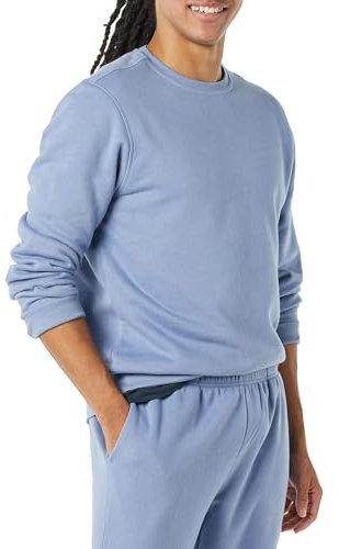 Amazon Essentials Felpa Girocollo in Pile (Disponibile nelle Taglie Big & Tall) Uomo, Denim, XL