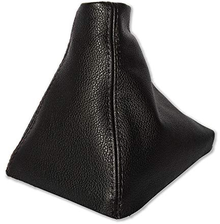 The Tuning-Shop Ltd Opel Astra H 04-09 Schaltmanschette, schwarzes Leder mit schwarzer Naht, maßgefertigt für EIN bestimmtes Modell, Nicht universell