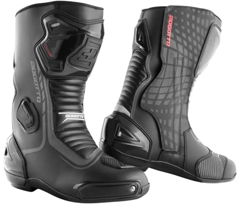 Bogotto Race-X Motorrad Stiefel, schwarz, 42