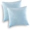 MALIKA Set 2er Kissenbezug Cashmer Touch Fleece Kissenhlle Sofakissen Kopfkissenbezug Kissenbezug Couchkissen, Gre:80 x 80 cm, Designe:HELLBLAU
