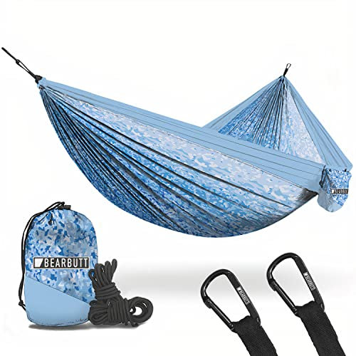 Bear Butt Camping Hammock - Hammock - Camping Gear - 2 Person Hammock - Backpacking Tree Hammock - Double Hammock Camping - Hiking Gear - Portable Hammock For Camping - Travel Hammock - Outdoor