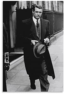 ZHUYING Poster mit berühmtem Schauspieler Cary Grant, Heimdekoration, Poster, Wandkunst, zum Aufhängen, Bilddruck, dekorative Malerei, Poster, 50 x 75 cm