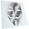 Kiwistar - Autoaufkleber - Chrom - 24x18cm Anonymous Maske - Heckscheibe Auto Aufkleber wetterfest für Kfz LKW Mofa Truck - Sticker außen selbstklebend Tuning Zubehör für Fenster Fahrzeug Scheibe