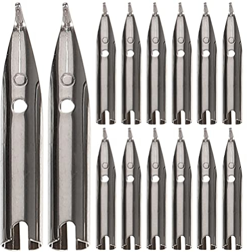 Operitacx School Pens Set 15pcs Pen Ink Art Nibs Fountain Pen Calligraphy Nibs Kits for Beginners Glass Pen Manga Nibs Glass Dip Pen Comic Spare Quill Sharp Point Fountain Pens for Writing