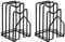 LINFIDITE 2 Pack Schneidebrett Rack Schneidebrett Organiser Ständer Halter Topfpfannendeckel Halter Schwarz