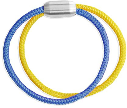 Paris Montana Segeltau Unisex Friedensarmband Fanartikel Magnetverschluss 8mm Durchmesser Deutschland Ukraine Italien Spanien England Fußball WM (20.00, Ukraine)