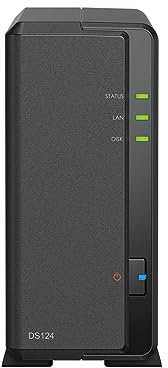 Synology DS124 1-Bay Discstation NAS (Realtek RTD1619B 4 core 1.7 GHz 1GB DDR4 RAM 1xRJ-45 1GbE) 2TB Bundle con 1x 2TB Seagate IronWolf