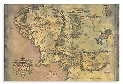Mittelerde Karte vom Herr der Ringe Poster (24) Kunstwerke Leinwand Poster Wandkunst Drucke Home Modern Decor 20 x 30 cm