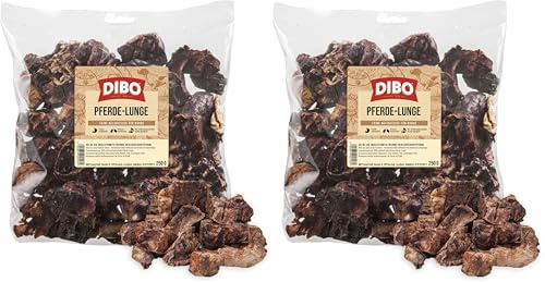 DIBO Pferde-Lunge, 250g-Beutel, der kleine Naturkau-Snack oder Leckerli für Zwischendurch, Hundefutter, Qualitätskauartikel ohne Chemie (Packung mit 2)
