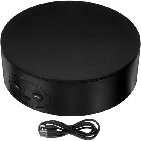 VINTORKY 360 Turntable Tool Batteries Jewelry Holder Show Rack Watch Display Stand Photography Prop Plastic Rotatable Stand Sublimation Tumbler Display Stand Figure Abs Mute To Rotate