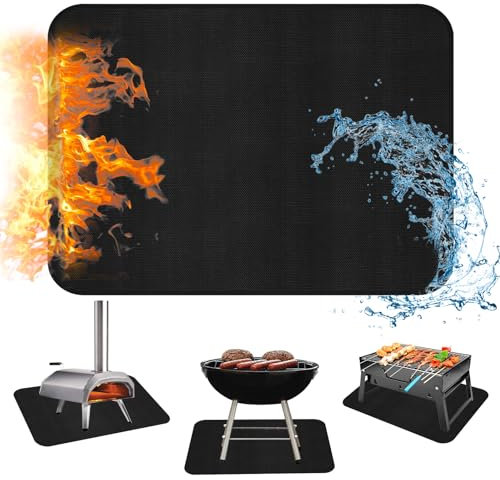 LXLZSH 24×31 inches Heat Resistant Grill Mats for Countertop, Under Grill Mat for Outdoor Grill to Protect Your Prep Table and Outdoor Grill Table Clean, Fireproof & Waterproof & Oil Proof BBQ Mat