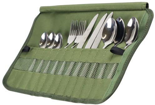 Bestecktasche Für Camping - Picknick Bestecktasche Aufbewahrungtasche Für Besteck Tragbare Camping Messertasche Besteck Organizer Aufbewahrungtasche Für Camping Besteck Besteck Rollentasche