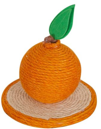 VONCYKI Rascador para gatos con cuerda de sisal, poste rascador de gato naranja, poste vertical para gatos y gatitos (naranja)