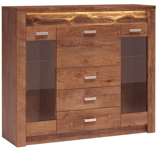 Lomadox Sideboard Kommode Highboard Anrichte Aufbewahrungsschrank Schubladenkommode Wohnzimmerschrank modern in braun