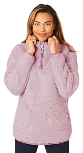 Light & Shade Borg Veste de lit Ultra Douce pour Femme Rose L/XL
