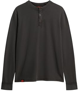 Superdry Mens Textured Vintage Grandad Top