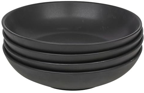 Queensway Home & Dining Stone Ceramic Dinnerware of 4/8/12 Pcs Crockery Bowls for Dining Set - Dishwasher Safe, Dessert, Pasta Bowls - 4 Solid Colour Elegant Tableware Set